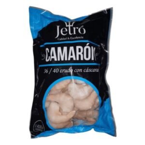 Camarón Jetró Crudo 36/40 con Cáscara (1kg) – Uso Profesional
